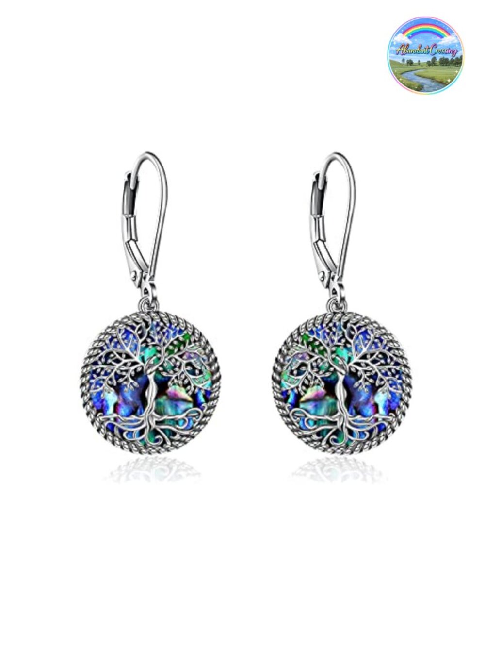 Tree of Life Dangle Earrings 925 Sterling Silver Leverback Women Girls Gift